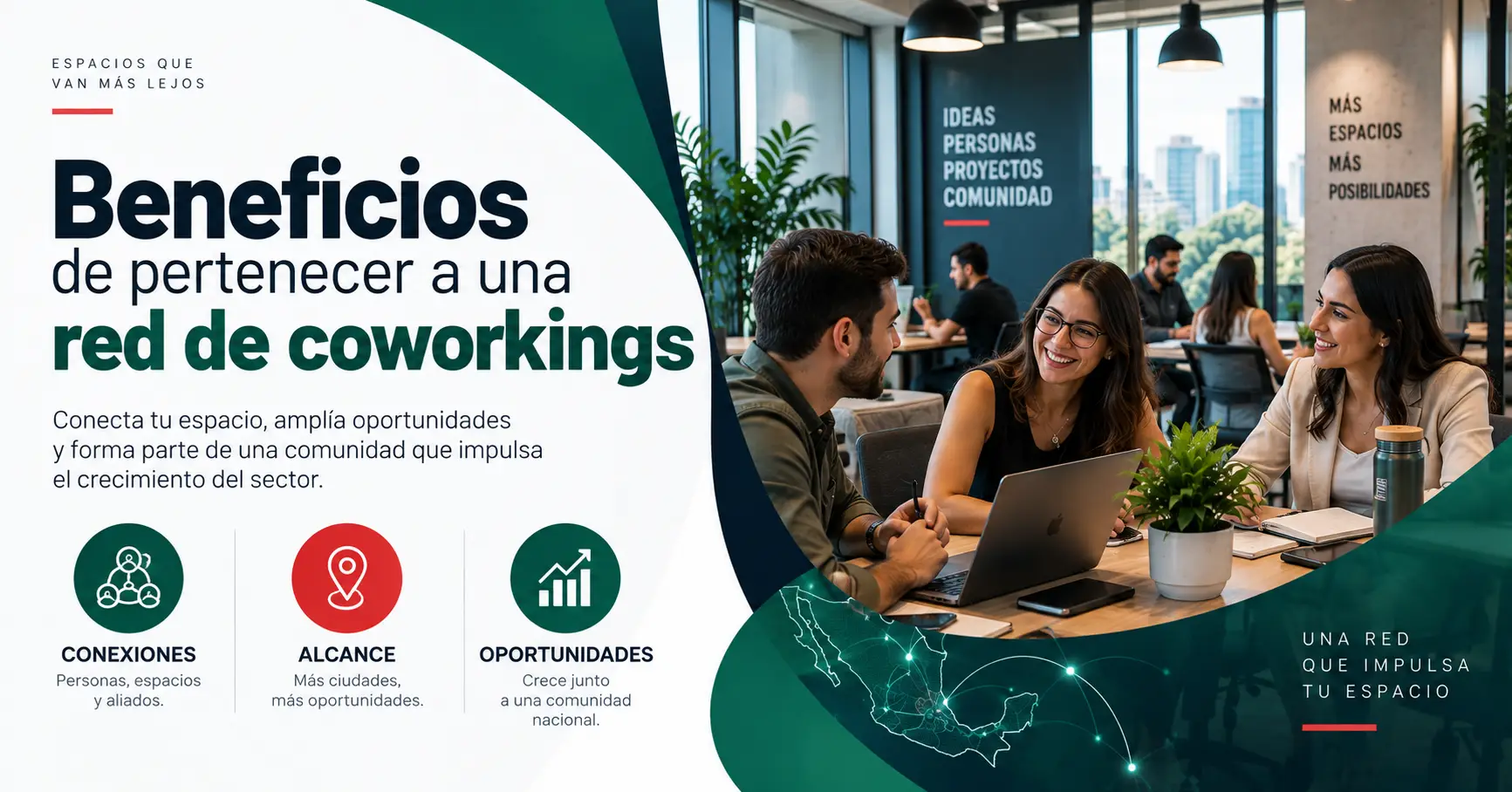 Beneficios de pertenecer a una red de coworkings